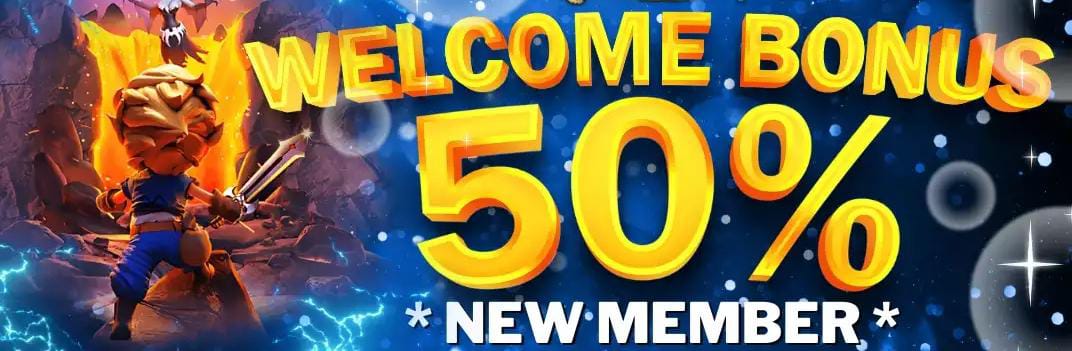BONUS 50% NEW MEMBER & OLD MEMBER